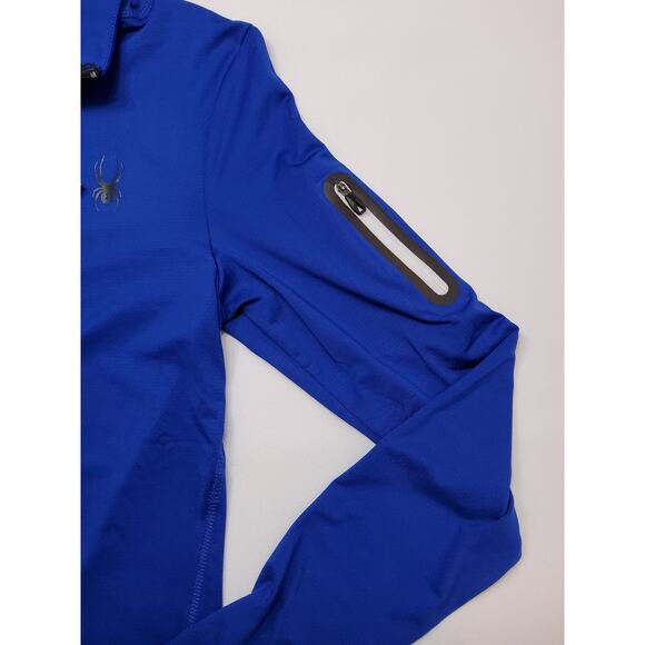 NWT. SPYDER ACTIVE QUARTER FRONT ZIP SIZE SMALL ROYAL BLUE - Picture 8 of 11